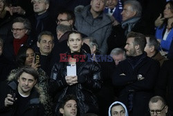 Bella Hadid i David Beckham na meczu Realu Madryt