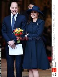 Brytyjska rodzina królewska i goście w Westminister Abbey