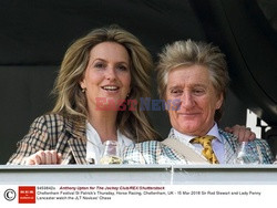 Rod Stewart i Penny Lancaster na wyścigach konnych w Cheltenham