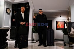 Spotkanie sobowtórów Donalda Trumpa i Kim Dzong Una 