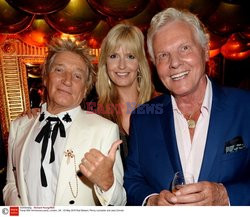 Rod Stewart i Penny Lancaster na imprezie Tramps