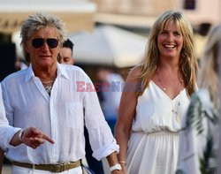 Rod Stewart i Penny Lancaster w Saint Tropez