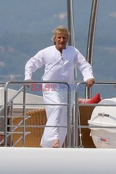 Rod Stewart i Penny Lancaster w Saint Tropez