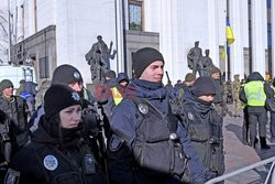 Manifestacja przed parlamentem w Kijowie