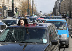 Samochodowy protest Strajku Kobiet