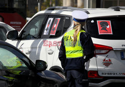 Samochodowy protest Strajku Kobiet