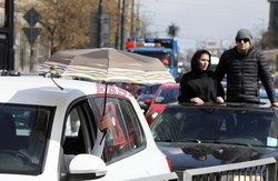 Samochodowy protest Strajku Kobiet