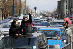 Samochodowy protest Strajku Kobiet