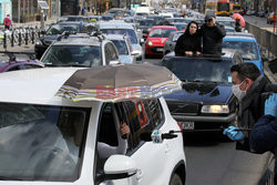 Samochodowy protest Strajku Kobiet