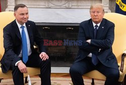 Prezydent Andrzej Duda na spotkaniu z Donaldem Trumpem