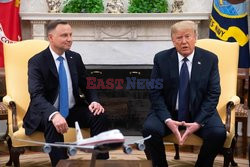 Prezydent Andrzej Duda na spotkaniu z Donaldem Trumpem