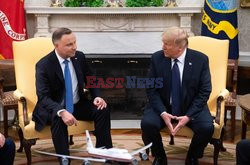 Prezydent Andrzej Duda na spotkaniu z Donaldem Trumpem