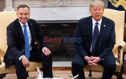 Prezydent Andrzej Duda na spotkaniu z Donaldem Trumpem