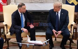 Prezydent Andrzej Duda na spotkaniu z Donaldem Trumpem