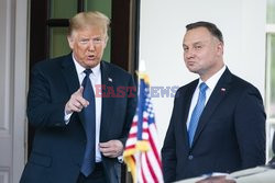 Prezydent Andrzej Duda na spotkaniu z Donaldem Trumpem