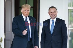 Prezydent Andrzej Duda na spotkaniu z Donaldem Trumpem