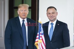 Prezydent Andrzej Duda na spotkaniu z Donaldem Trumpem