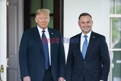 Prezydent Andrzej Duda na spotkaniu z Donaldem Trumpem