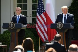 Prezydent Andrzej Duda na spotkaniu z Donaldem Trumpem