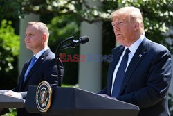 Prezydent Andrzej Duda na spotkaniu z Donaldem Trumpem