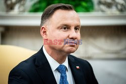 Prezydent Andrzej Duda na spotkaniu z Donaldem Trumpem