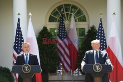 Prezydent Andrzej Duda na spotkaniu z Donaldem Trumpem