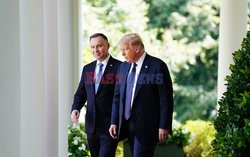 Prezydent Andrzej Duda na spotkaniu z Donaldem Trumpem