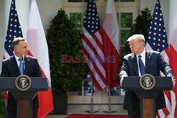 Prezydent Andrzej Duda na spotkaniu z Donaldem Trumpem