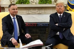 Prezydent Andrzej Duda na spotkaniu z Donaldem Trumpem