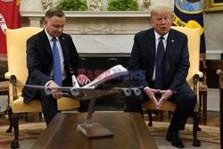 Prezydent Andrzej Duda na spotkaniu z Donaldem Trumpem