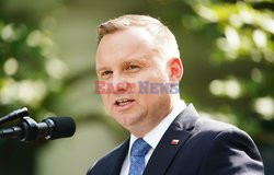 Prezydent Andrzej Duda na spotkaniu z Donaldem Trumpem