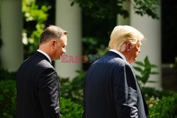 Prezydent Andrzej Duda na spotkaniu z Donaldem Trumpem