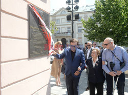 Odsłonięcie tablicy pamiątkowej pułkownika Kazimierza Leskiego