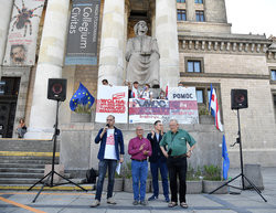 Wiec solidarnosci ph. Wolna Warszawa dla Wolnej Bialorusi