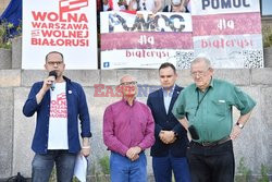 Wiec solidarnosci ph. Wolna Warszawa dla Wolnej Bialorusi