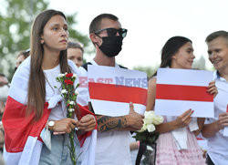 Wiec solidarnosci ph. Wolna Warszawa dla Wolnej Bialorusi