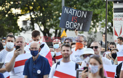 Wiec solidarnosci ph. Wolna Warszawa dla Wolnej Bialorusi