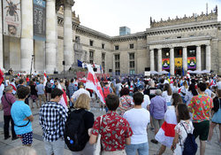 Wiec solidarnosci ph. Wolna Warszawa dla Wolnej Bialorusi