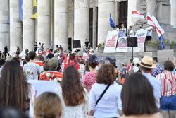 Wiec solidarnosci ph. Wolna Warszawa dla Wolnej Bialorusi