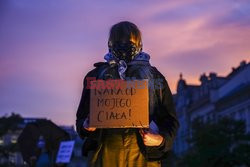 Protest kolejkowy Strajku Kobiet w Krakowie