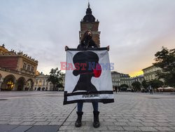 Protest kolejkowy Strajku Kobiet w Krakowie