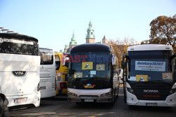 Protest pracowników branży autokarowej