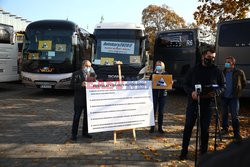 Protest pracowników branży autokarowej