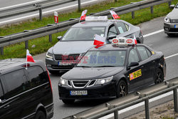 Protest taksówkarzy w Gdańsku