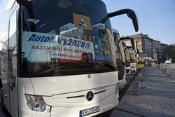 Protest pracowników branży autokarowej