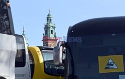 Protest pracowników branży autokarowej