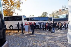 Protest pracowników branży autokarowej