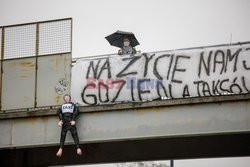 Strajk taksówkarzy w Łodzi