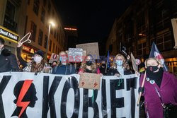 Protest Strajku Kobiet we Wroclawiu