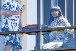 Venus Williams na hotelowym balkonie